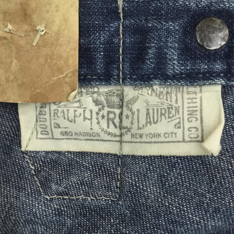 ダブルアールエル RRL パンツ デニム、ジーンズ USA製 32インチ ダメージ加工 青 / ブルー /  メンズ USED 古着 中古 10107620