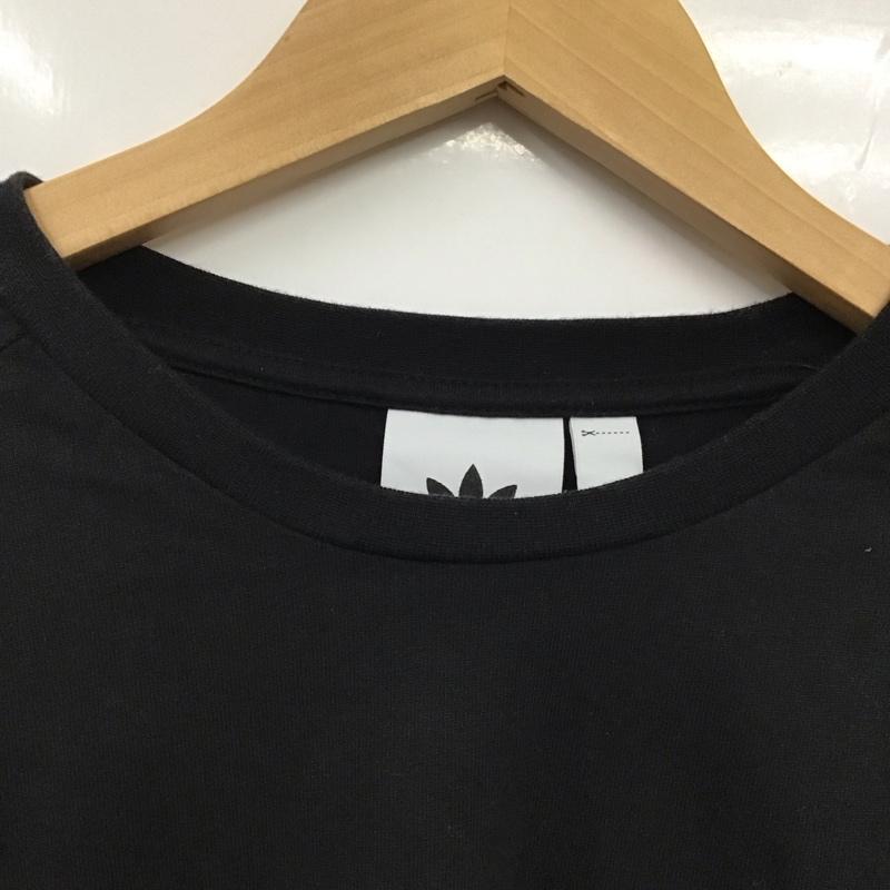 アディダス adidas Tシャツ 半袖 cw5058 キューレーテッドティーラグランTシャツ 半袖カットソー クルーネックカットソー M ロゴ、文字 黒 / ブラック /  メンズ USED 古着 中古 10130931