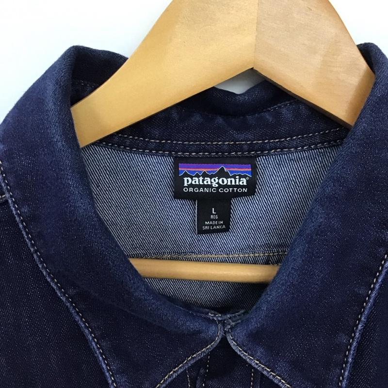 パタゴニア patagonia シャツ、ブラウス 長袖 長袖シャツ 無地シャツ カラーシャツ デニムシャツ L 無地 インディゴ / インディゴ /  メンズ USED 古着 中古 10134701