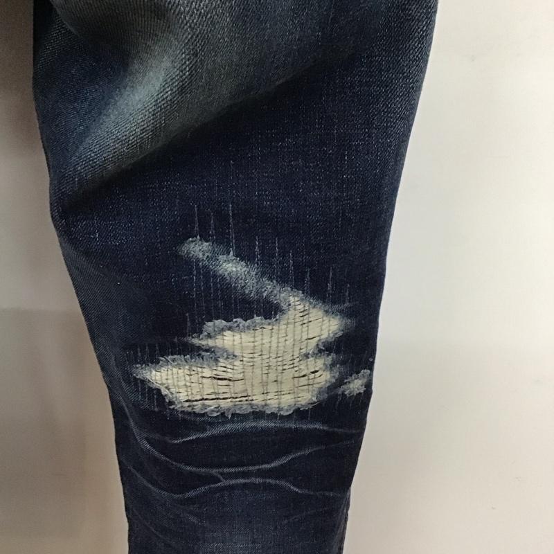 ダブルタップス WTAPS パンツ デニム、ジーンズ デニムパンツ ダメージ加工パンツ スリムパンツ S ダメージ加工 インディゴ / インディゴ /  メンズ USED 古着 中古 10109826