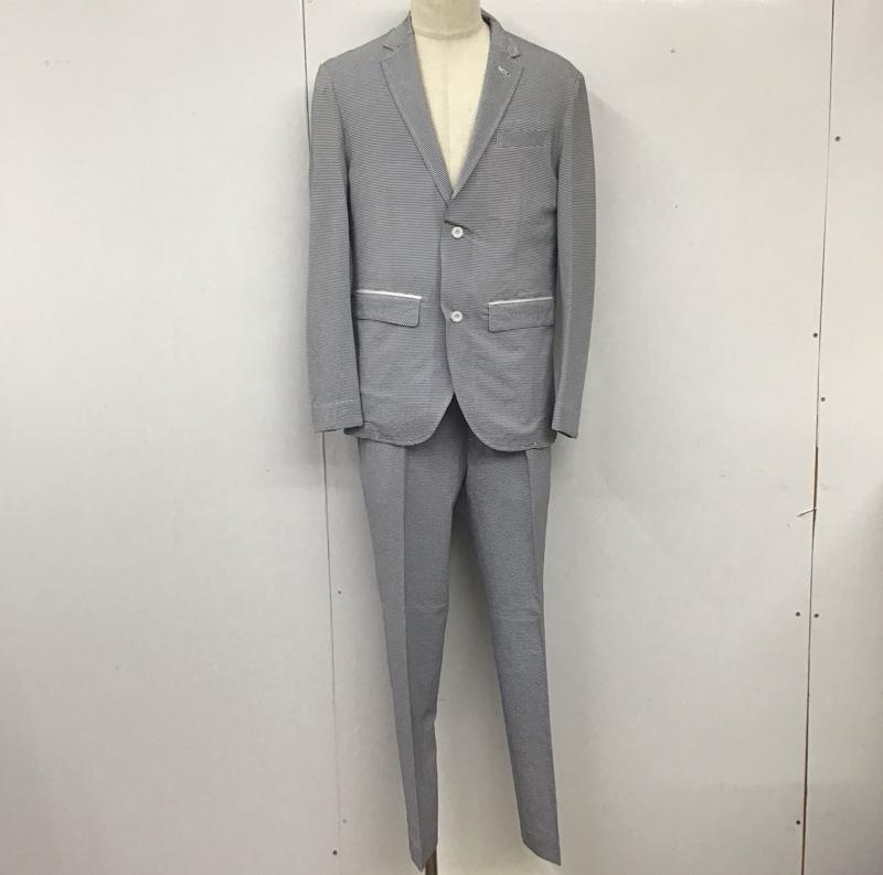 アディダス adidas セットアップ セットアップ セットアップ カジュアルジャケット カジュアルパンツ 2点セット L ボーダー柄 白 / ホワイト / X 青 / ブルー /  メンズ USED 古着 中古 10113780