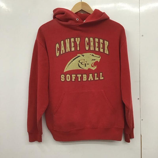 ジャージーズ JERZEES パーカー 長袖 長袖パーカー プルオーバーパーカー スウェット M ロゴ、文字 赤 / レッド /  メンズ USED 古着 中古 10148236