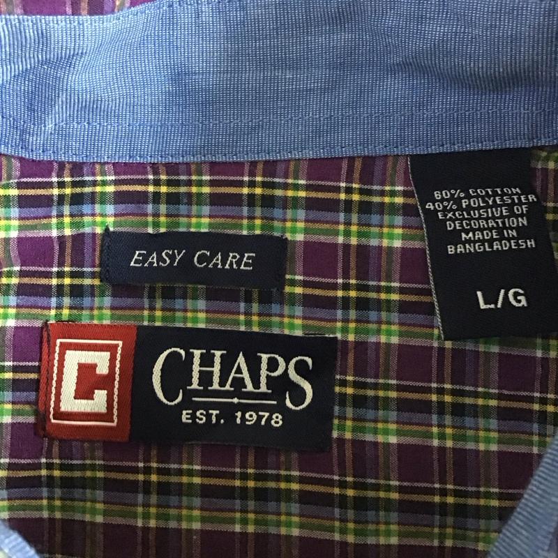 チャップス CHAPS シャツ、ブラウス 長袖 長袖シャツ カラーシャツ ポケットシャツ 長袖カットソー チェックシャツ L チェック マルチカラー / マルチカラー /  メンズ USED 古着 中古 10118280