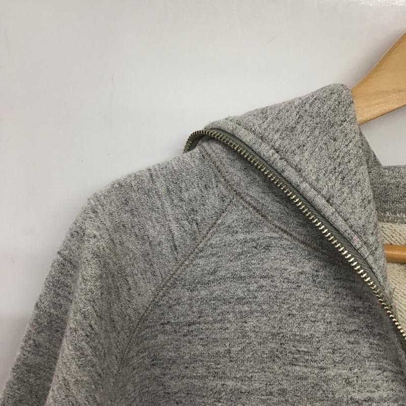 ゴールド GOLD パーカー 長袖 ジップアップパーカー 長袖パーカー カジュアルジャケット M 無地 灰 / グレー /  メンズ USED 古着 中古 10146424