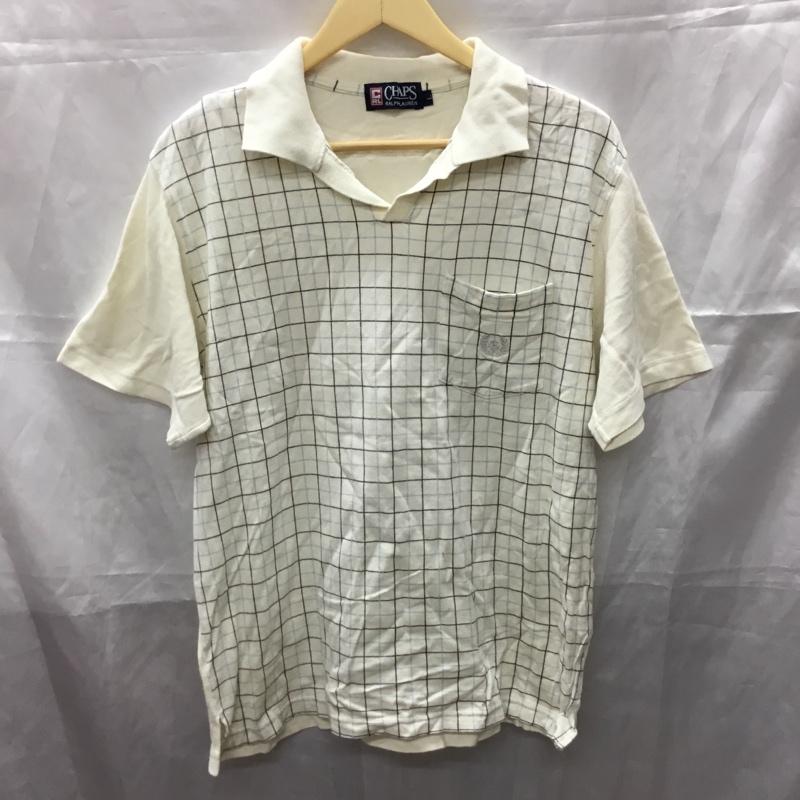 チャップスラルフローレン CHAPSRALPHLAUREN ポロシャツ 半袖 L  オフホワイト / オフホワイト /  メンズ USED 古着 中古 10110618