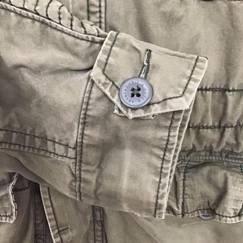 アバクロンビーアンドフィッチ ABERCROMBIE&FITCH ジャケット、上着 ジャンパー、ブルゾン ジップアップジャケット アウター 古着 ミリタリージャケット S 無地 カーキ / カーキ /  メンズ USED 古着 中古 10129854