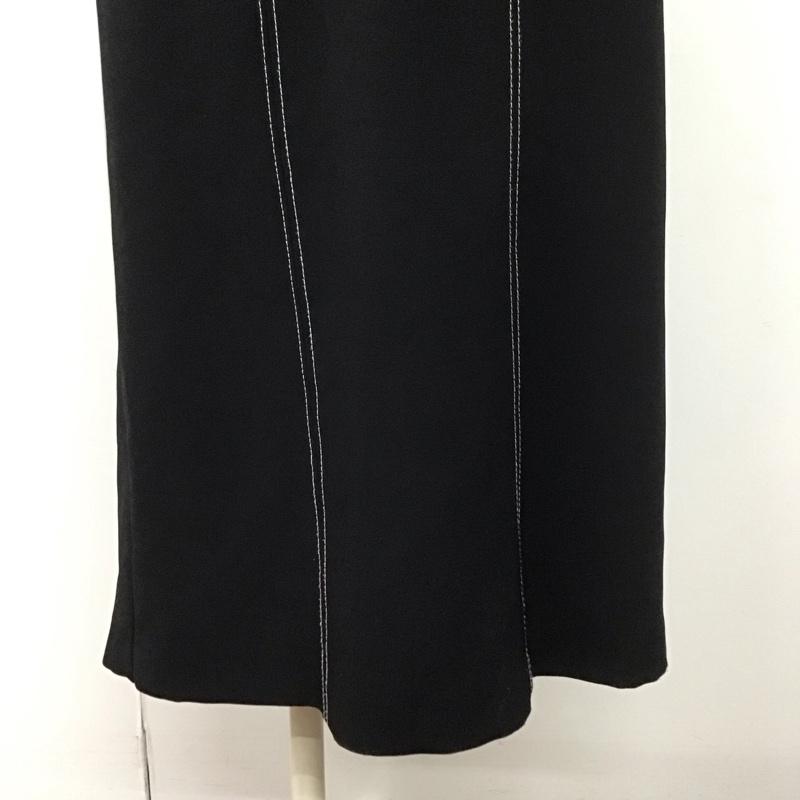 ザラ ZARA ワンピース ロングスカート ロングワンピース ノースリーブワンピース フレアスカート M 無地 黒 / ブラック /  レディース USED 古着 中古 10107720