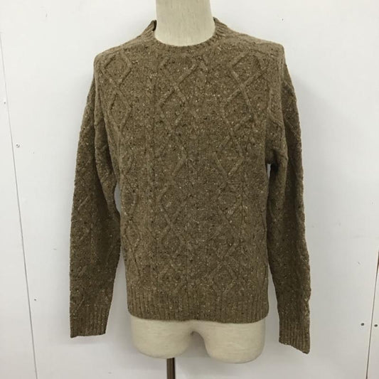 ブルックスブラザーズ BROOKS BROTHERS ニット、セーター 長袖 ウール クルーネック ケーブル編み S  ベージュ / ベージュ /  メンズ USED 古着 中古 10111248