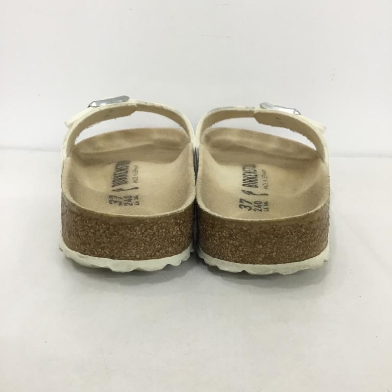 ビルケンシュトック BIRKENSTOCK サンダル サンダル MADRID 24 37 24.0cm ロゴ、文字 白 / ホワイト /  レディース USED 古着 中古 10124372