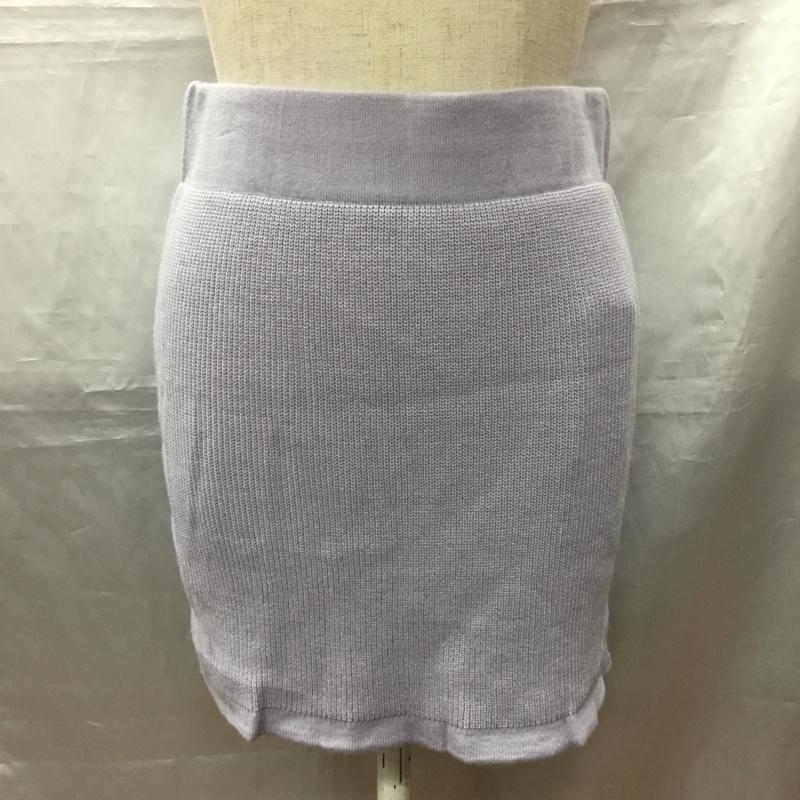 セシルマクビー CECIL McBEE セットアップ セットアップ ニット セーター ニットスカート セット M 無地 紫 / パープル /  レディース USED 古着 中古 10118047