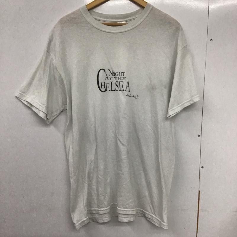 ギルダン GILDAN Tシャツ 半袖 半袖カットソー プリントTシャツ クルーネックカットソー L プリント 白 / ホワイト /  メンズ USED 古着 中古 10132260