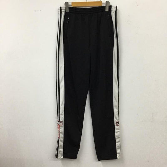 アディダス adidas パンツ ワークパンツ、ペインターパンツ ワイドパンツ ジャージ トラックパンツ L ロゴ、文字 黒 / ブラック /  メンズ USED 古着 中古 10116672