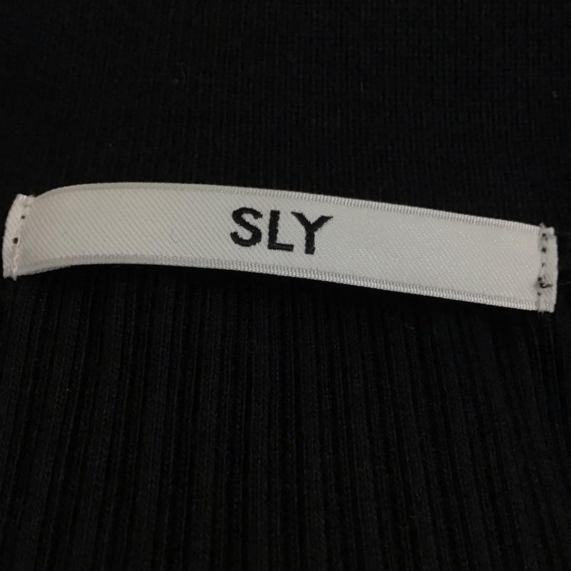 スライ SLY ワンピース ミニスカート 039HSN83-0441 半袖 スキッパー 前開き FREE 無地 黒 / ブラック /  レディース USED 古着 中古 10117695