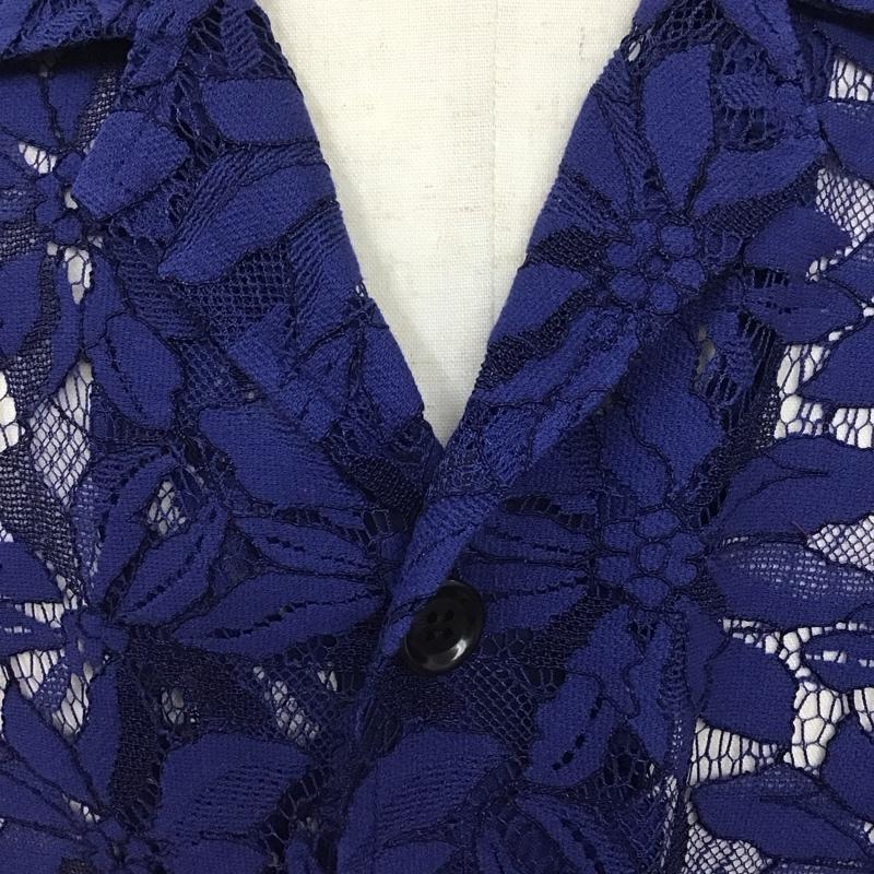 ニードルス Needles シャツ、ブラウス 半袖 半袖シャツ 総柄シャツ シースルーシャツ L 総柄 青 / ブルー /  メンズ USED 古着 中古 10125512