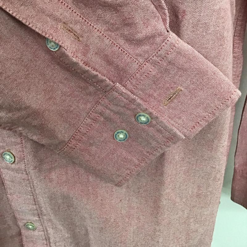 カステルバジャック CASTELBAJAC シャツ、ブラウス 長袖 長袖シャツ カラーシャツ ポケットシャツ 長袖カットソー プリントシャツ プリント 赤 / レッド /  メンズ USED 古着 中古 10123780