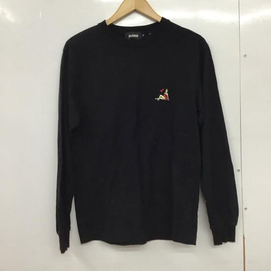エクストララージ XLARGE カットソー 長袖 長袖カットソー 無地カットソー クルーネック S ロゴ、文字 黒 / ブラック /  メンズ USED 古着 中古 10151348