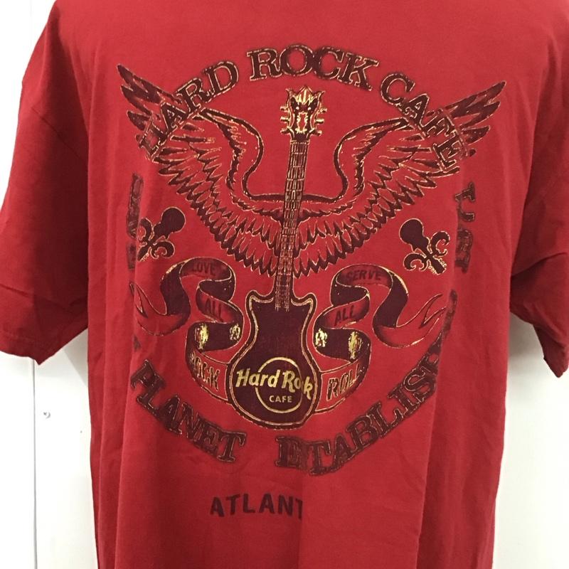ハードロックカフェ HARD ROCK CAFE Tシャツ 半袖 半袖カットソー プリントTシャツ クルーネックカットソー 古着 XL プリント えんじ / ワインレッド /  メンズ USED 古着 中古 10112152