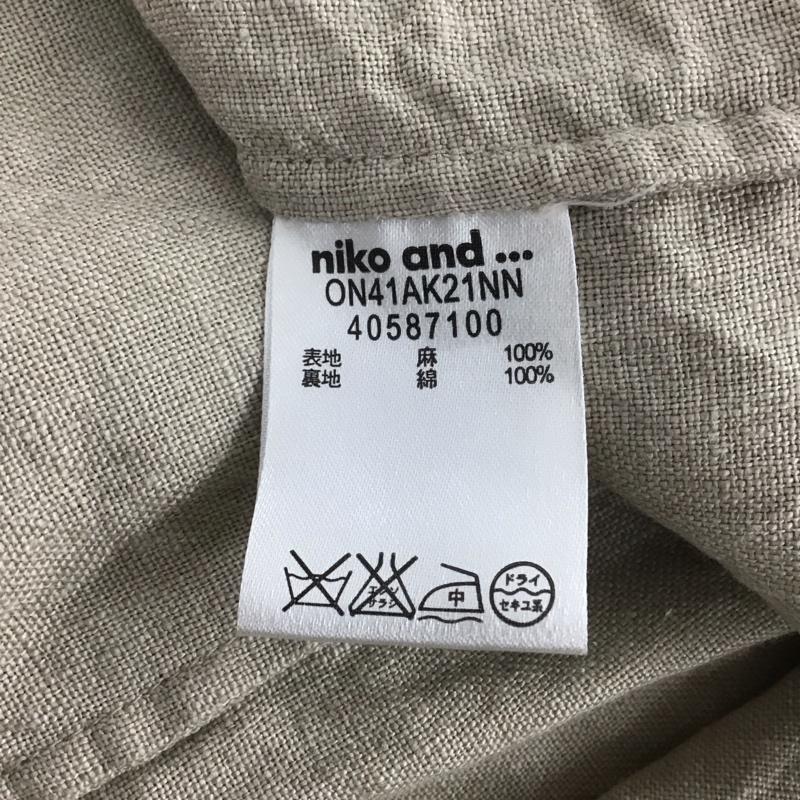ニコアンド niko and... ワンピース ひざ丈スカート ON41AK21NN リネン リネンコート 3 無地 アイボリー / アイボリー /  レディース USED 古着 中古 10146926
