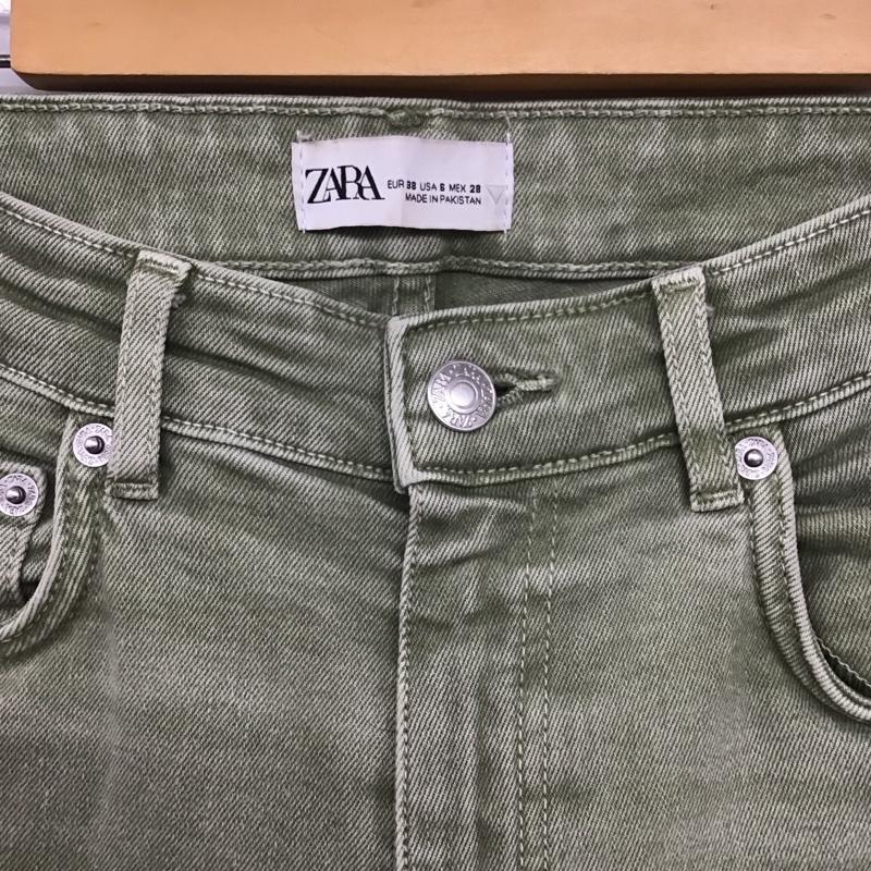 ザラ ZARA パンツ デニム、ジーンズ 4060/810/537 スキニーパンツ 38 無地 カーキ / カーキ /  レディース USED 古着 中古 10133632