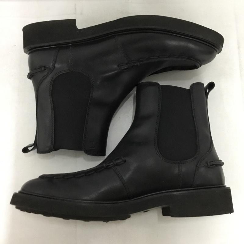トッズ TOD S ブーツ ショートブーツ サイドゴア 81/2 箱有 ロゴ、文字 黒 / ブラック /  メンズ USED 古着 中古 10147760