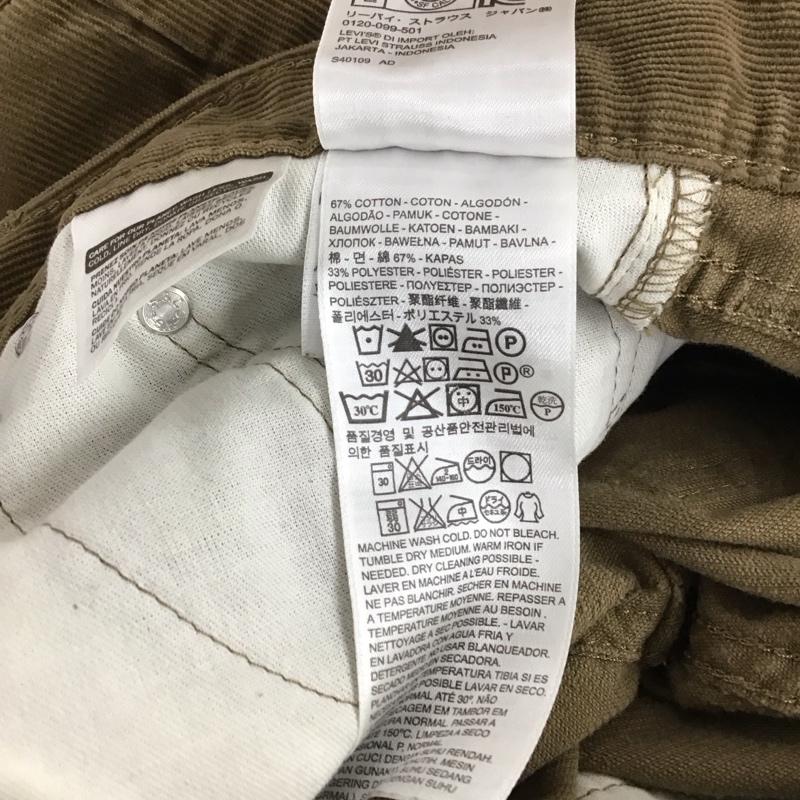 リーバイストラウスアンドコー Levi Strauss & co. パンツ ワークパンツ、ペインターパンツ コーデュロイパンツ スリムパンツ カジュアルパンツ 30インチ 無地 茶 / ブラウン /  メンズ USED 古着 中古 10132095