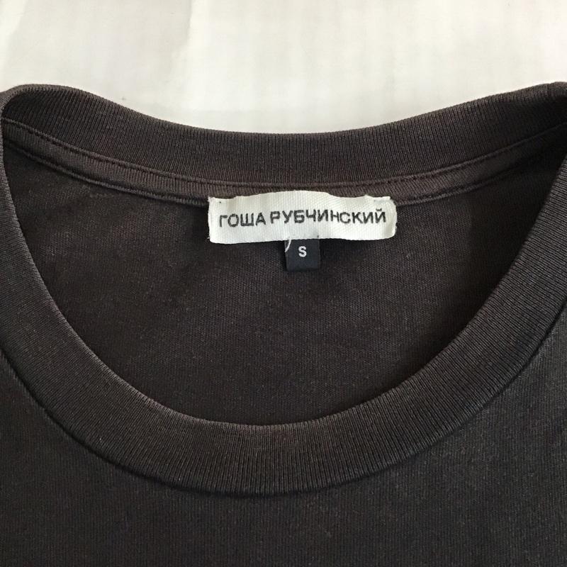 ゴーシャラブチンスキー Gosha Rubchinskiy Tシャツ 半袖 半袖カットソー プリントTシャツ クルーネックカットソー rowa py64nhcknn S ロゴ、文字 黒 / ブラック /  メンズ USED 古着 中古 10119010