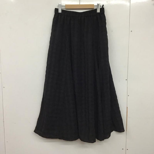 アメリカンホリック AMERICAN HOLIC スカート ロングスカート ロングスカート フレアスカート カジュアルスカート L チェック 黒 / ブラック /  レディース USED 古着 中古 10138815