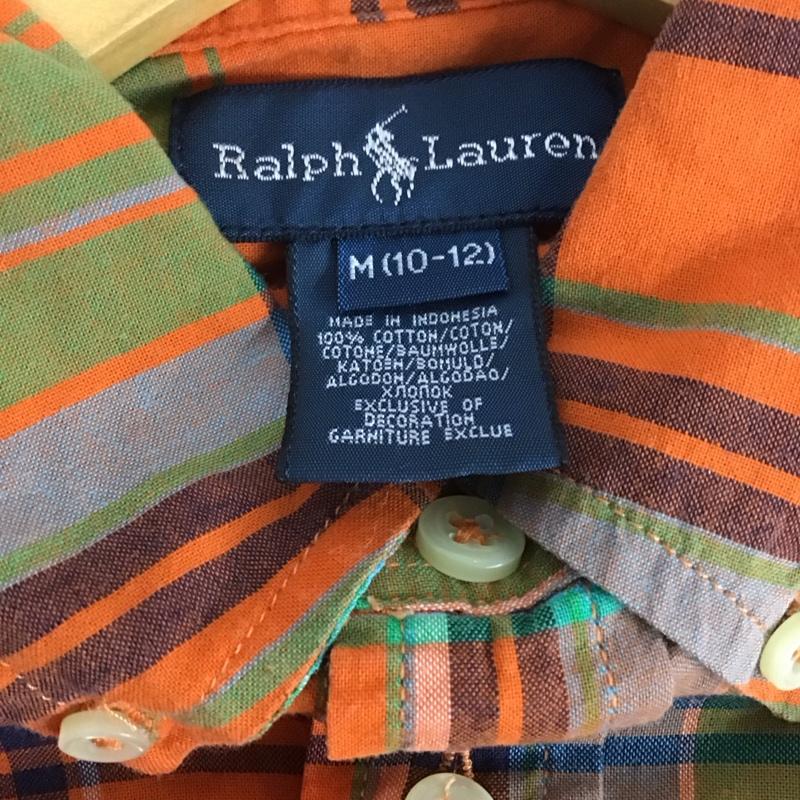 ラルフローレン RALPHLAUREN シャツ、ブラウス 半袖 半袖シャツ チェックシャツ ボタンダウンシャツ M チェック マルチカラー / マルチカラー /  ボーイズ USED 古着 中古 10128764