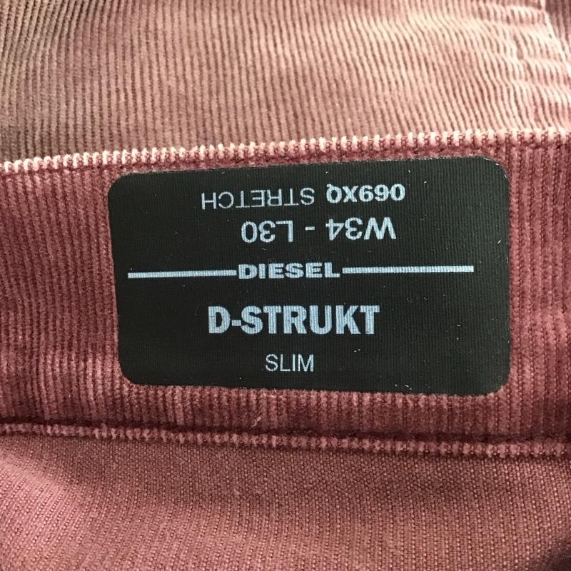 ディーゼル DIESEL パンツ デニム、ジーンズ コーデユロイパンツ スリムパンツ カジュアルパンツ 34 無地 えんじ / ワインレッド /  メンズ USED 古着 中古 10120348