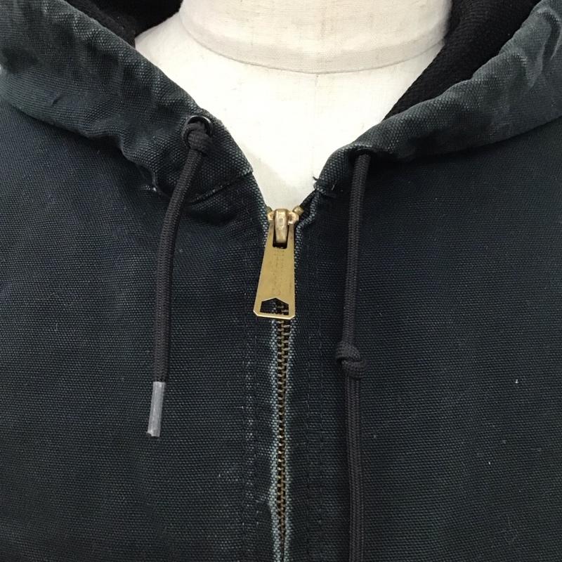 カーハート Carhartt ジャケット、上着 ジャケット、ブレザー J131 BLK Active Jacket アクティブジャケット フード L ロゴ、文字 黒 / ブラック /  メンズ USED 古着 中古 10121301