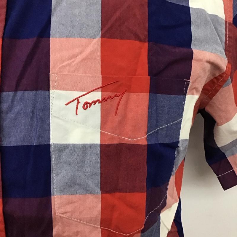 トミー TOMMY シャツ、ブラウス 半袖 半袖シャツ カラーシャツ 半袖カットソー チェックシャツ M チェック マルチカラー / マルチカラー /  メンズ USED 古着 中古 10123976