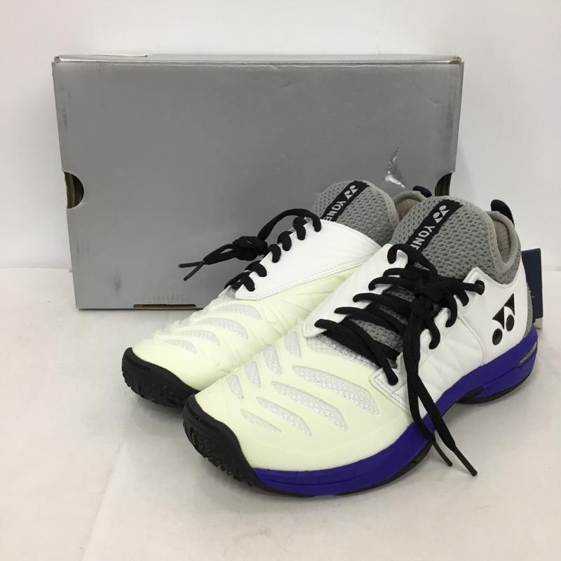 ヨネックス YONEX スニーカー スニーカー SHTF3MGC パワークッションフュージョンレブ3メンGC テニスシューズ 箱有 24.5cm 24.5cm ロゴ、文字 白 / ホワイト / X 青 / ブルー / X 灰 / グレー /  レディース USED 古着 中古 10147959