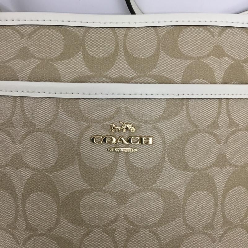 コーチ COACH ショルダーバッグ ショルダーバッグ F29210 シグネチャー柄 ロゴ、文字 ベージュ / ベージュ /  レディース USED 古着 中古 10149478