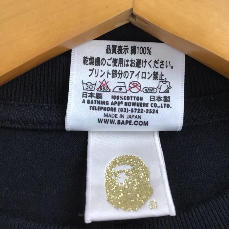 ベイプ BAPE Tシャツ 半袖 半袖カットソー プリントTシャツ クルーネックカットソー M プリント 黒 / ブラック /  メンズ USED 古着 中古 10130639