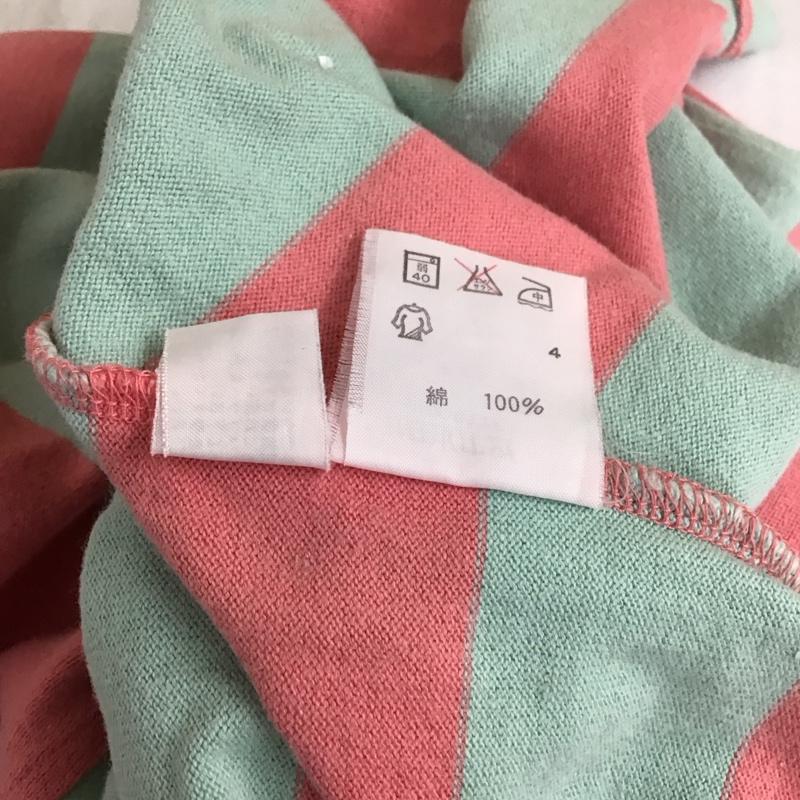 ラルフローレン RALPHLAUREN ポロシャツ 半袖 半袖ポロシャツ カラーシャツ 半袖カットソー M ボーダー柄 桃 / ピンク / X 水色 / ライトブルー /  レディース USED 古着 中古 10113816
