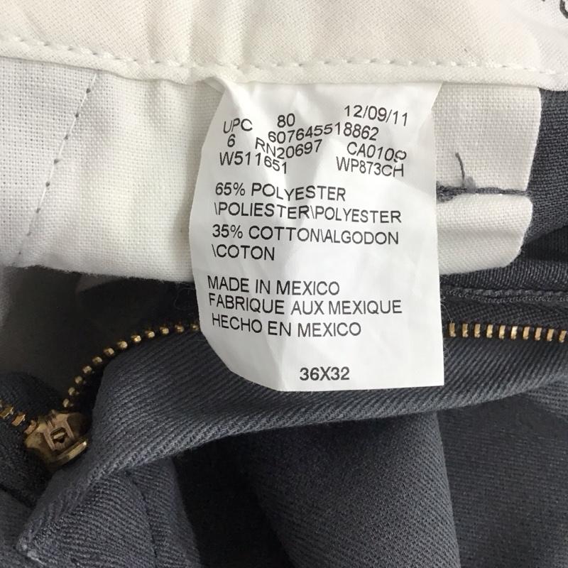 ディッキーズ Dickies パンツ スラックス ワークパンツ ワイドパンツ カジュアルパンツ スラックス センタータックパンツ 36 無地 灰 / グレー /  メンズ USED 古着 中古 10110940