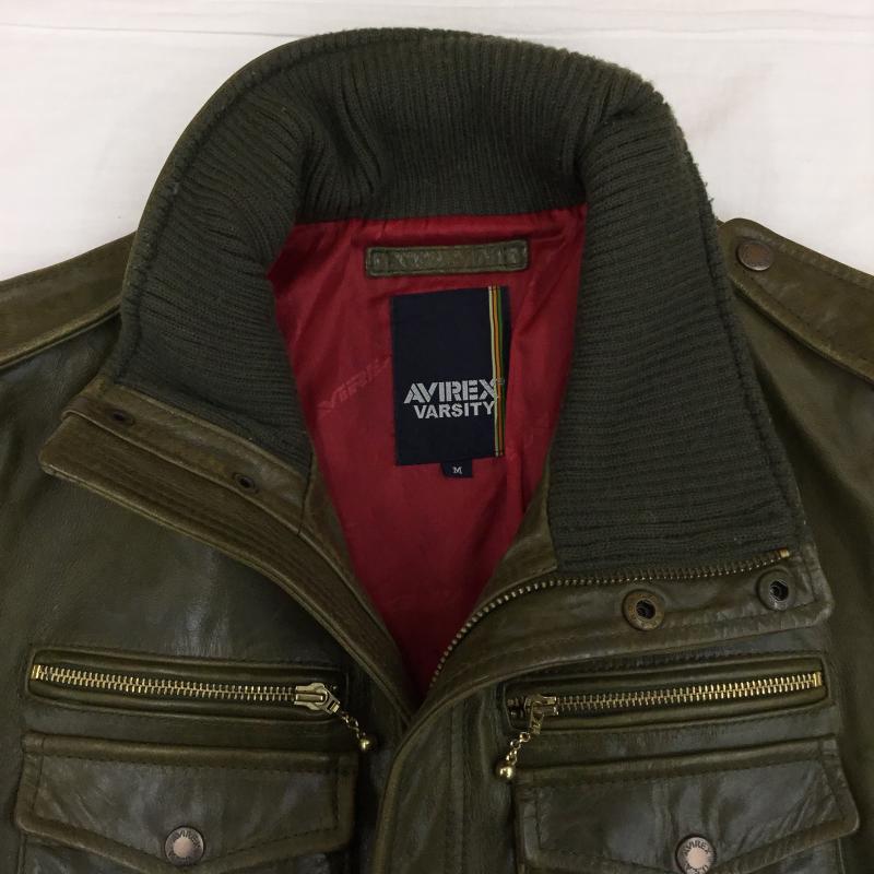 アヴィレックス AVIREX ジャケット、上着 レザージャケット 6181019 M 無地 緑 / グリーン /  メンズ USED 古着 中古 10141439