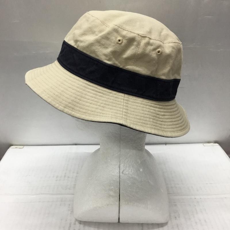 ラコステ LACOSTE 帽子 ハット バケットハット リバーシブル ワンポイント 紺 / ネイビー / X ベージュ / ベージュ /  メンズ USED 古着 中古 10107892