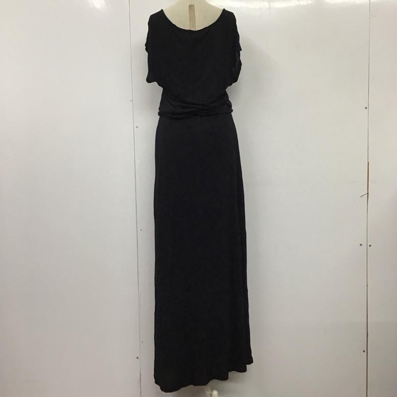 アズールバイマウジー AZUL BY MOUSSY ワンピース ロングスカート フレンチスリーブ M 無地 黒 / ブラック /  レディース USED 古着 中古 10115425