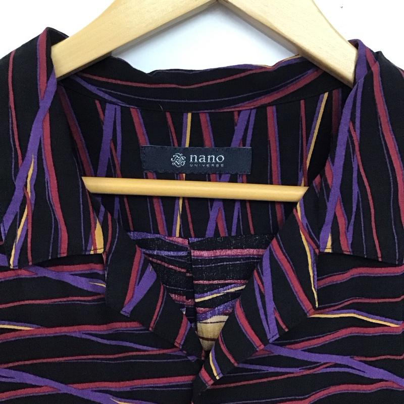 ナノユニバース nano・universe シャツ、ブラウス 半袖 半袖シャツ プリントシャツ ポケットシャツ XL プリント マルチカラー / マルチカラー /  メンズ USED 古着 中古 10137689