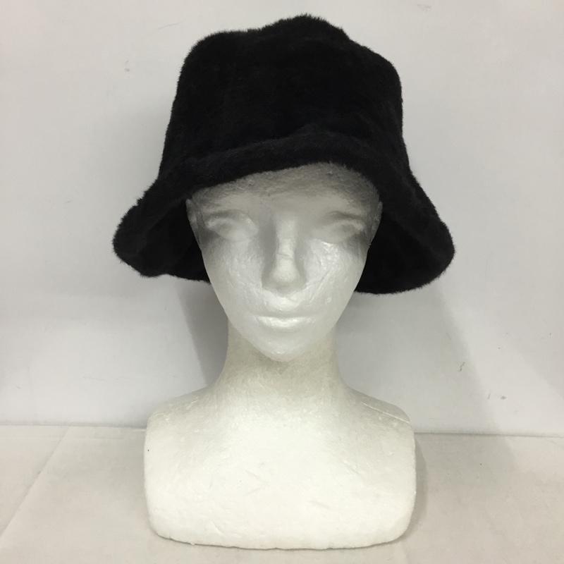 フリークスストア FREAK S STORE 帽子 ハット エコファー バケットハット フェイクファー 無地 黒 / ブラック /  レディース USED 古着 中古 10142806