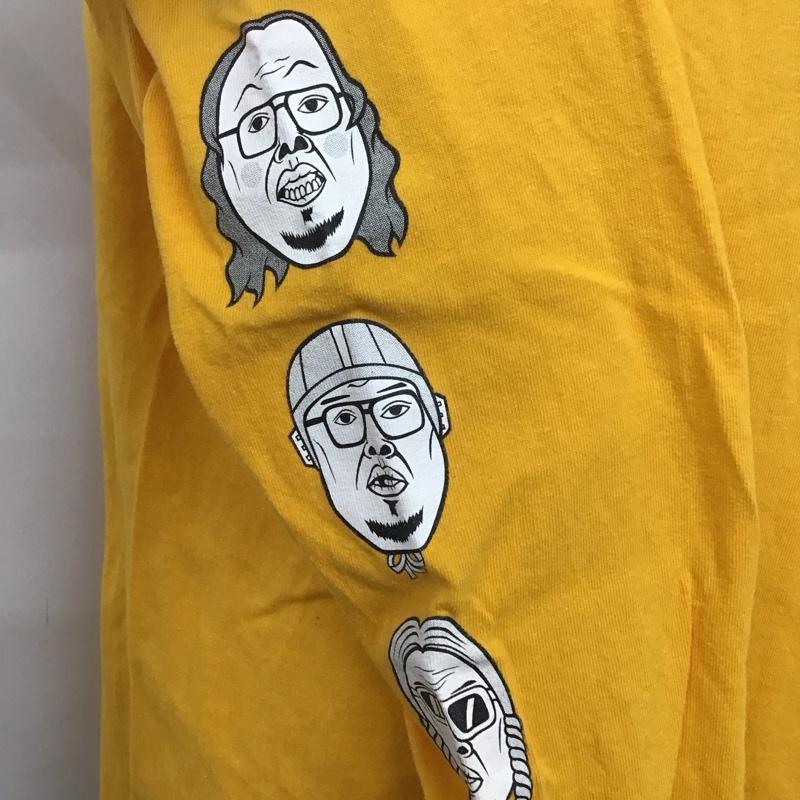 パンクドランカーズ PUNK DRUNKERS カットソー 長袖 長袖カットソー プリントカットソー クルーネック M プリント 黄 / イエロー /  メンズ USED 古着 中古 10125103