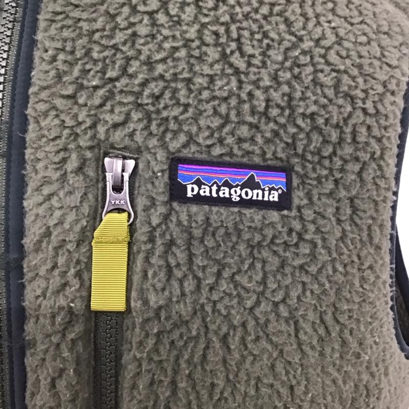 パタゴニア patagonia ベスト ベスト 22820fa17 ジップアップベスト フリースベスト ノースリーブカットソー M ロゴ、文字 カーキ / カーキ /  メンズ USED 古着 中古 10124202