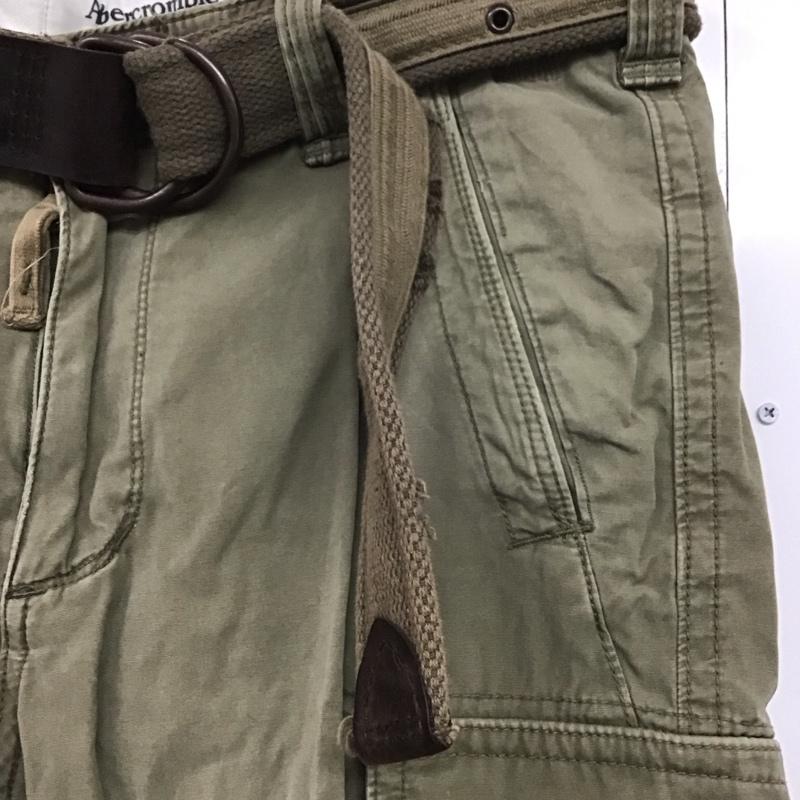 アバクロンビーアンドフィッチ ABERCROMBIE&FITCH パンツ ワークパンツ、ペインターパンツ ミリタリーパンツ ワイドパンツ カジュアルパンツ 34 無地 カーキ / カーキ /  メンズ USED 古着 中古 10141788
