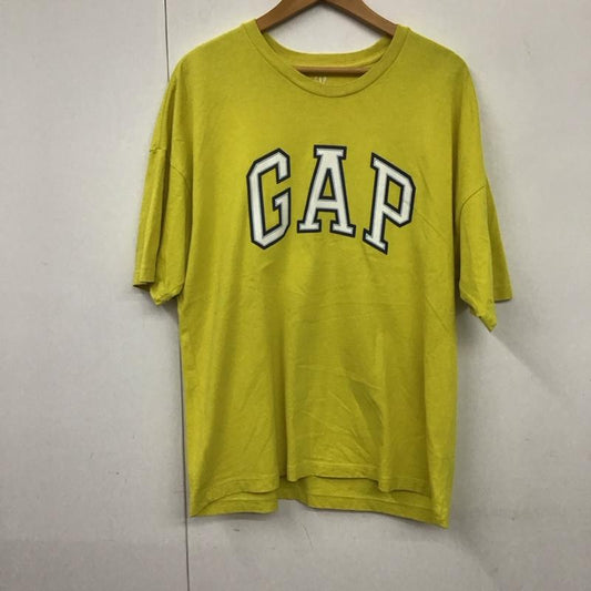 ギャップ GAP Tシャツ 半袖 M ロゴ、文字 X プリント 黄 / イエロー /  メンズ USED 古着 中古 10130156