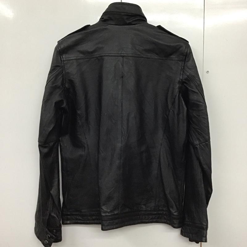 古着 USED ジャケット、上着 ジャケット、ブレザー ジップアップジャケット アウター 古着 スタンドネック M 無地 黒 / ブラック /  メンズ USED 古着 中古 10141666