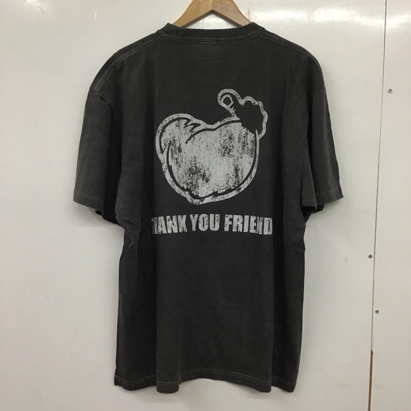 エム M Tシャツ 半袖 XL プリント X ロゴ、文字 チャコールグレー / チャコールグレー /  メンズ USED 古着 中古 10138213