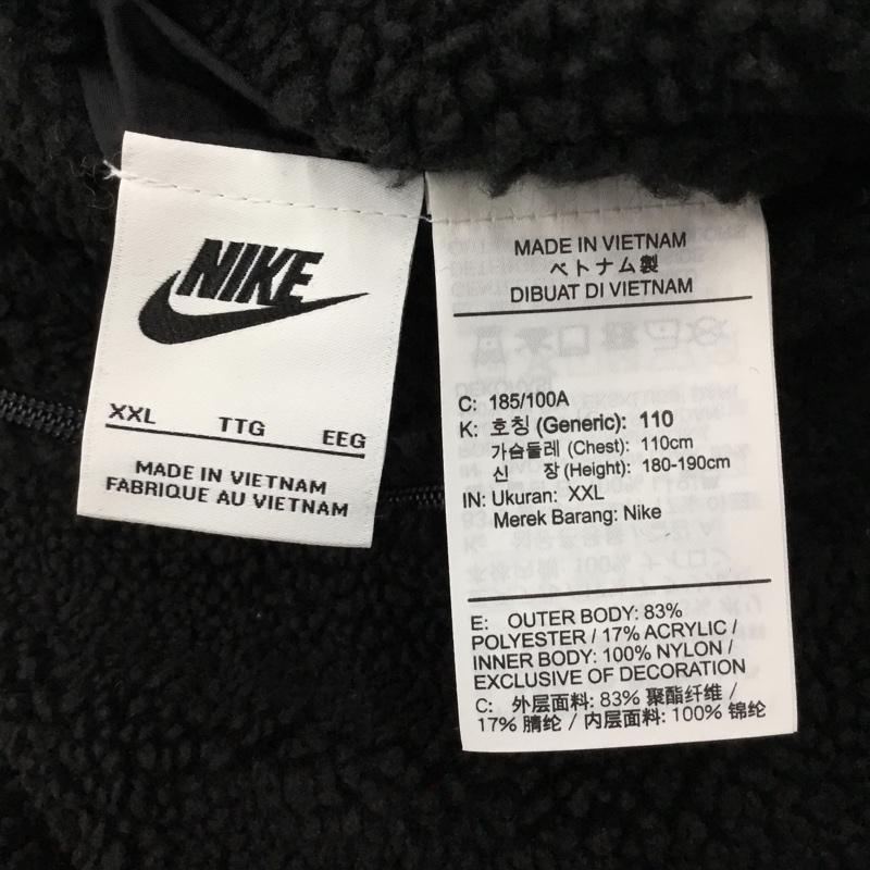 ナイキ NIKE ジャケット、上着 ジャンパー、ブルゾン BQ6546-011 SWOOSH FULL ZIP JACKET ボア ビッグ スウッシュ 2XL タグ付き XXL ロゴ、文字 黒 / ブラック / X 白 / ホワイト /  メンズ USED 古着 中古 10114815
