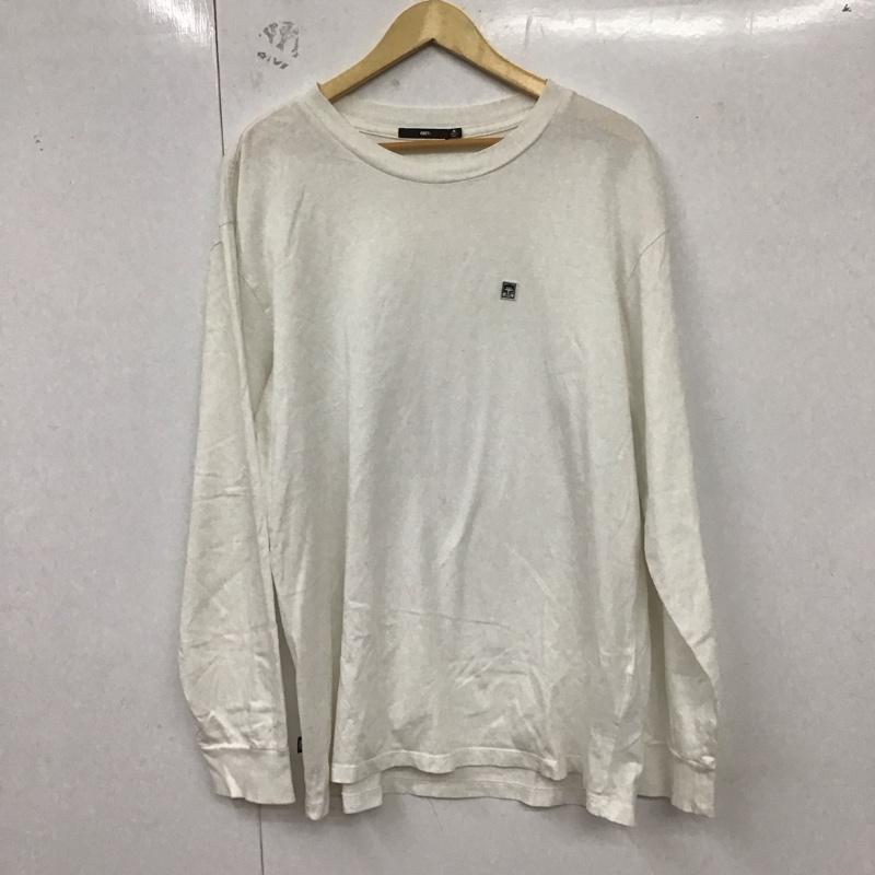 オベイ OBEY Tシャツ 長袖 M 無地 白 / ホワイト /  メンズ USED 古着 中古 10128473