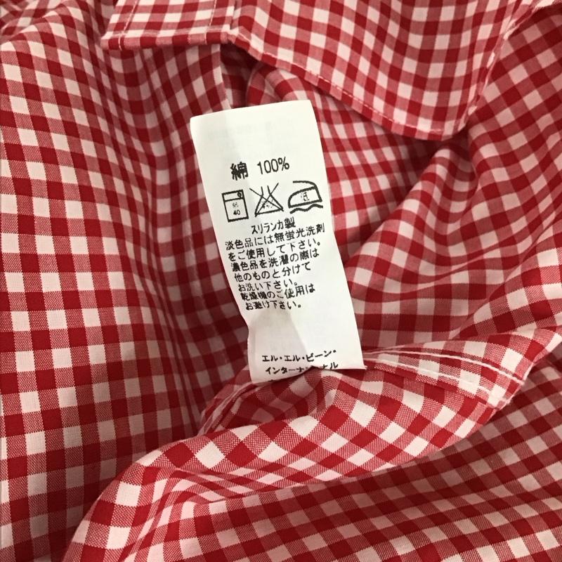 エルエルビーン L.L.Bean シャツ、ブラウス 半袖 ボタンダウン 胸ポケット S チェック 白 / ホワイト / X 赤 / レッド /  メンズ USED 古着 中古 10111863